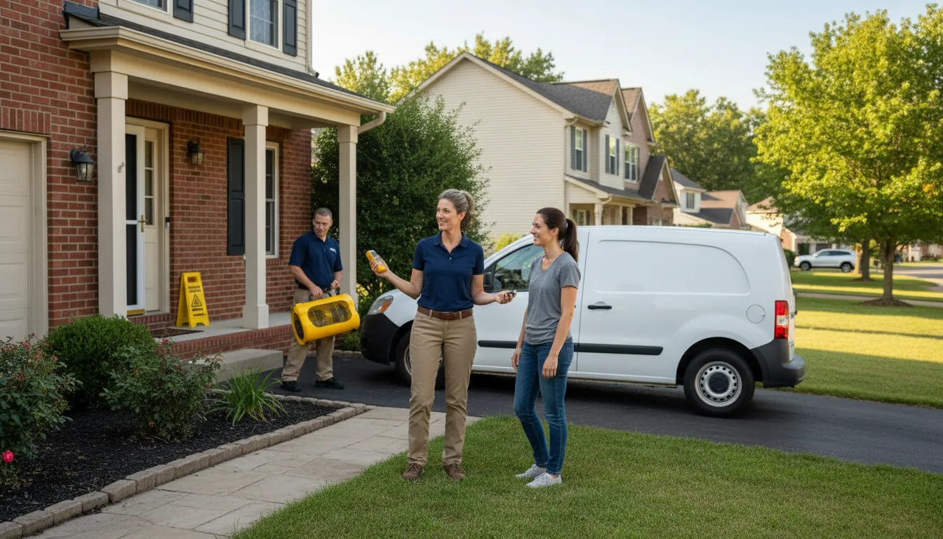 Residential water damage restoration in Palos Park, IL
